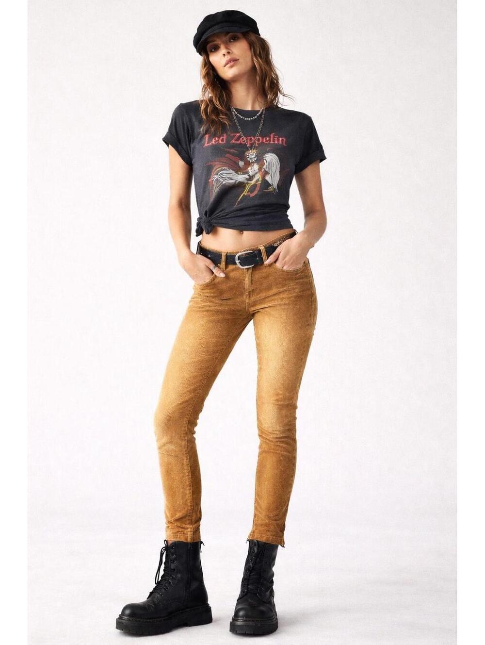 Black Heart Brigade Fine Corduroy Skinny Jeans Size 27 Camel Brown New With Tags